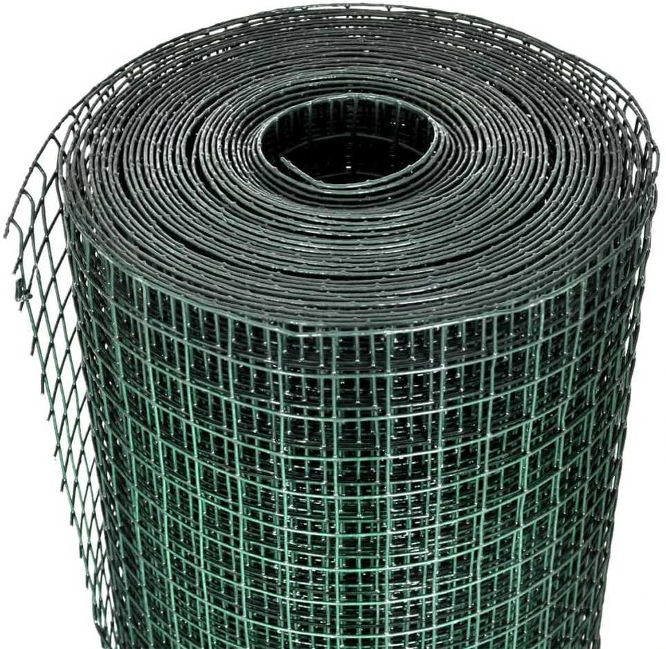 Vielinis tinklas viščiukams su PVC danga, žalias, 25x1m