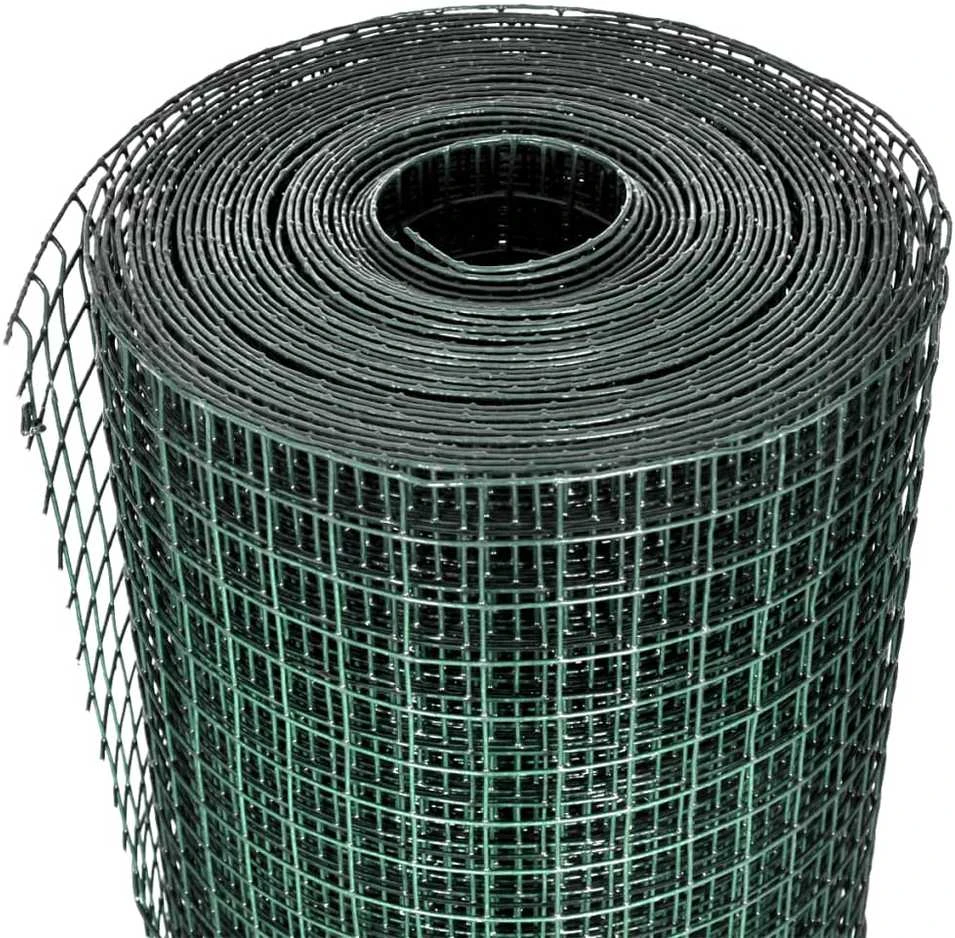 Vielinis tinklas viščiukams su PVC danga, žalias, 25x1m