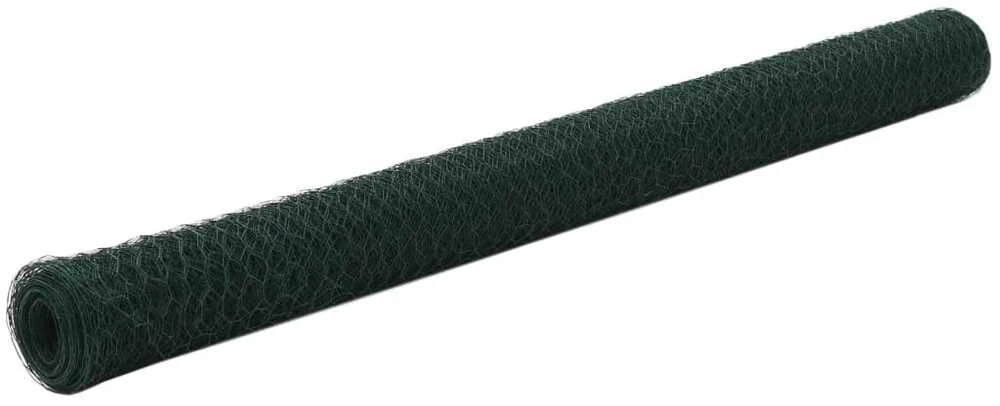 Vielinis tinklas viščiukams su PVC danga, žalias, 25x1,5m