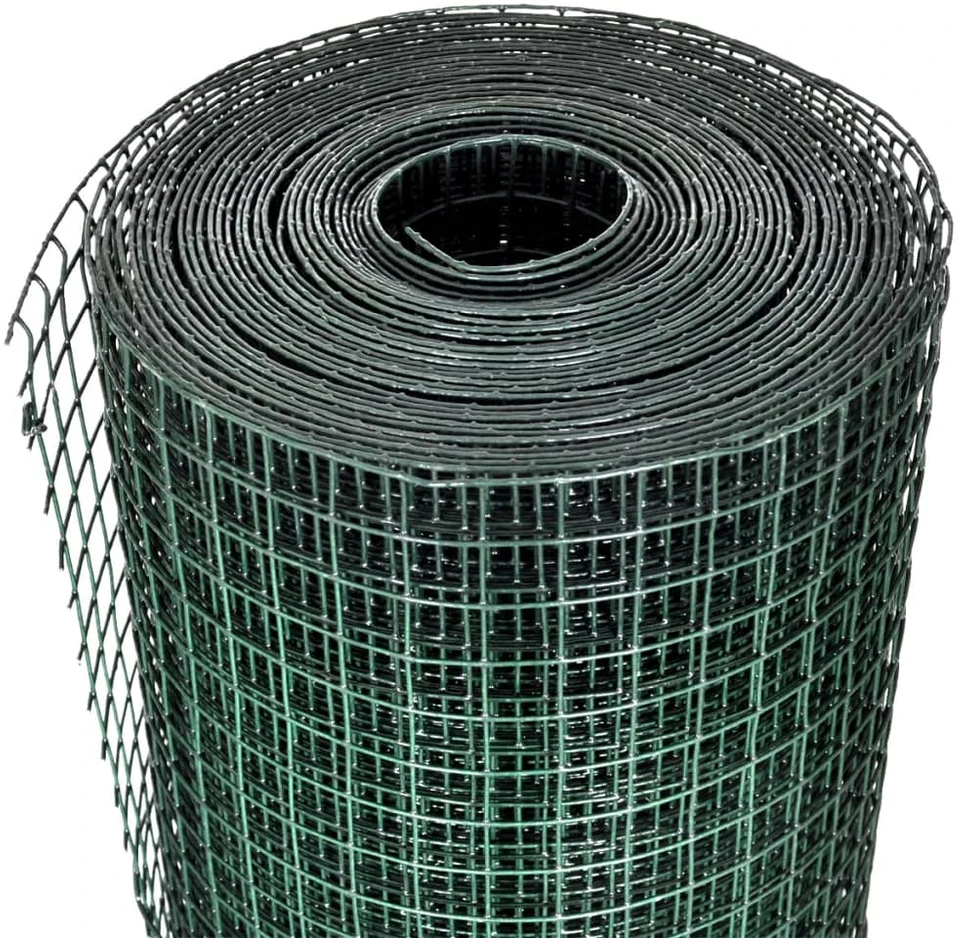 Vielinis tinklas viščiukams su PVC danga, žalias, 25x1m