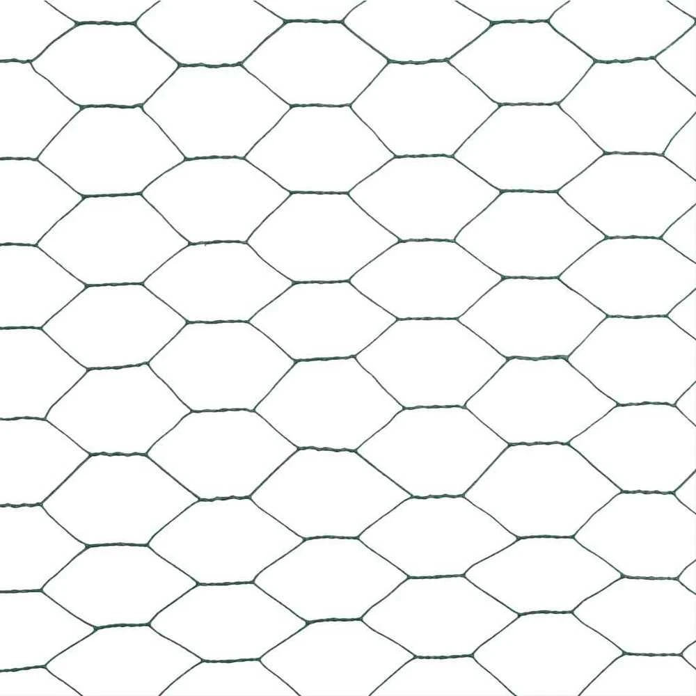 Vielinis tinklas viščiukams su PVC danga, žalias, 25x1,5m