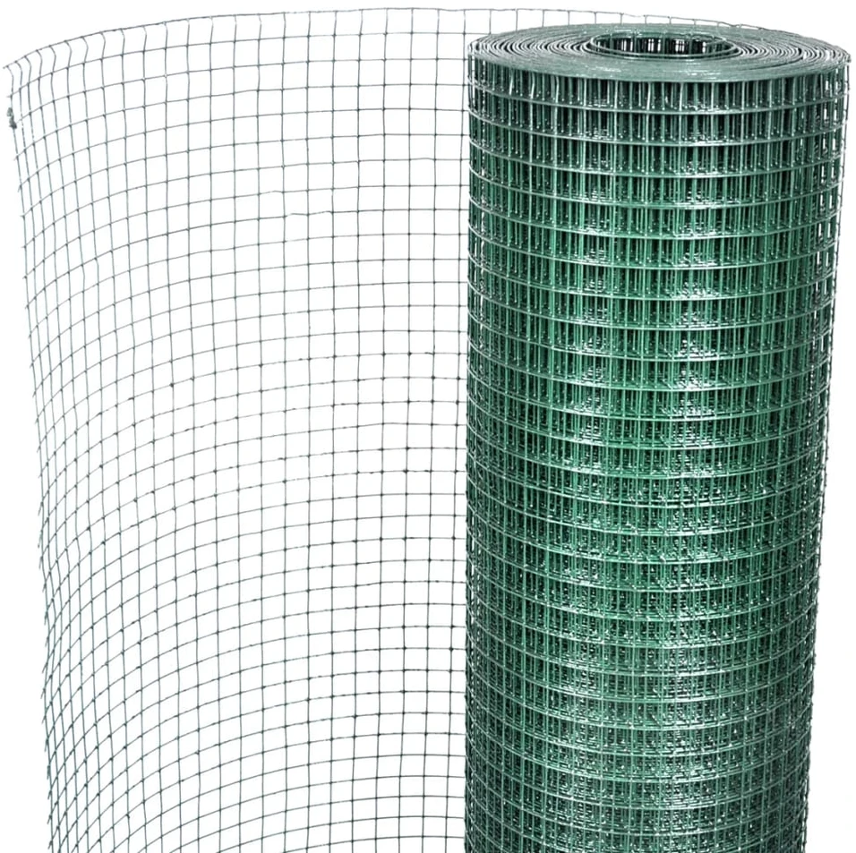 Vielinis tinklas viščiukams su PVC danga, žalias, 25x1m