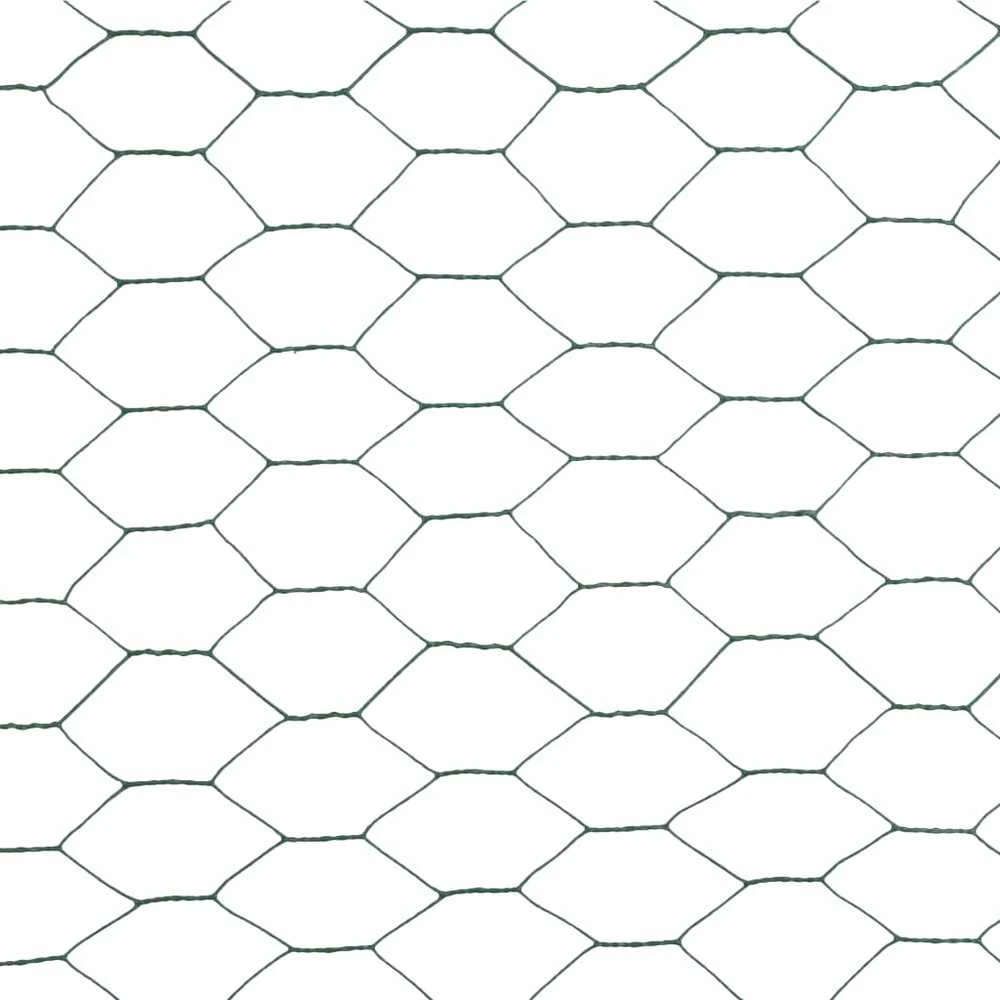 Vielinis tinklas viščiukams su PVC danga, žalias, 25x1,5m