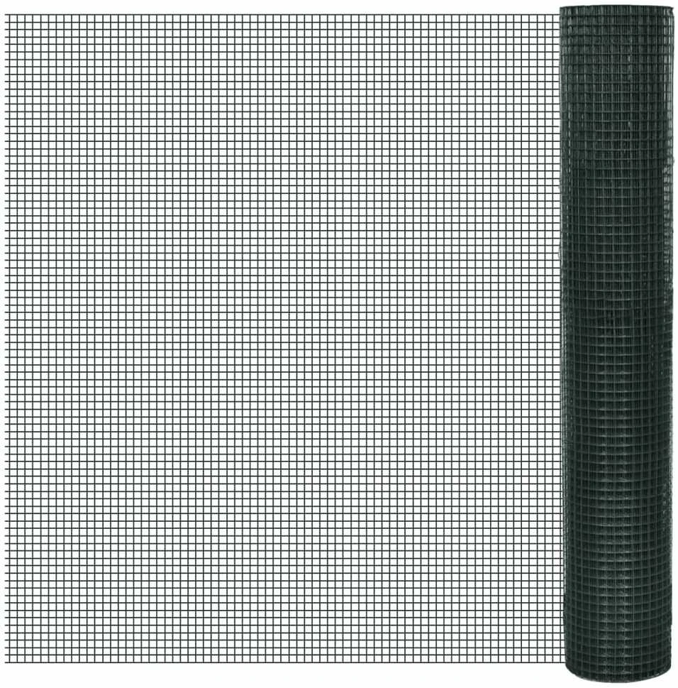 Vielinis tinklas viščiukams su PVC danga, žalias, 25x1m