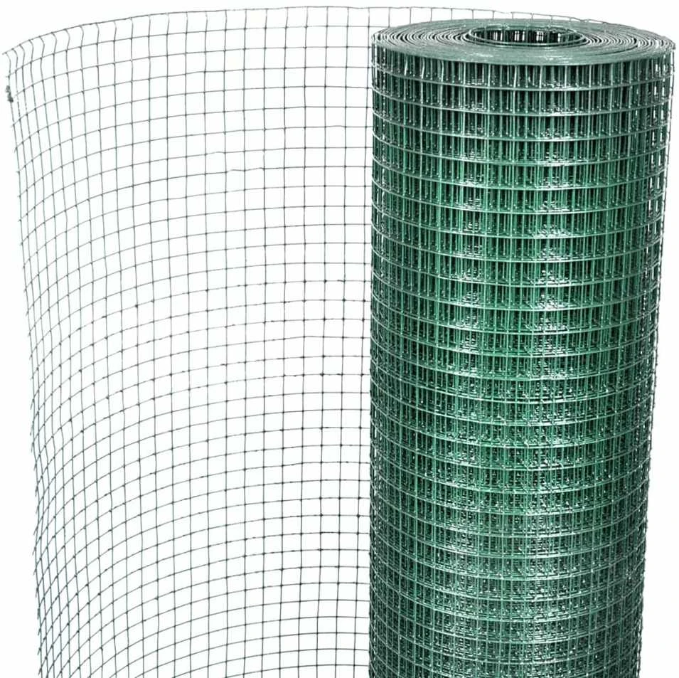 Vielinis tinklas viščiukams su PVC danga, žalias, 25x1m