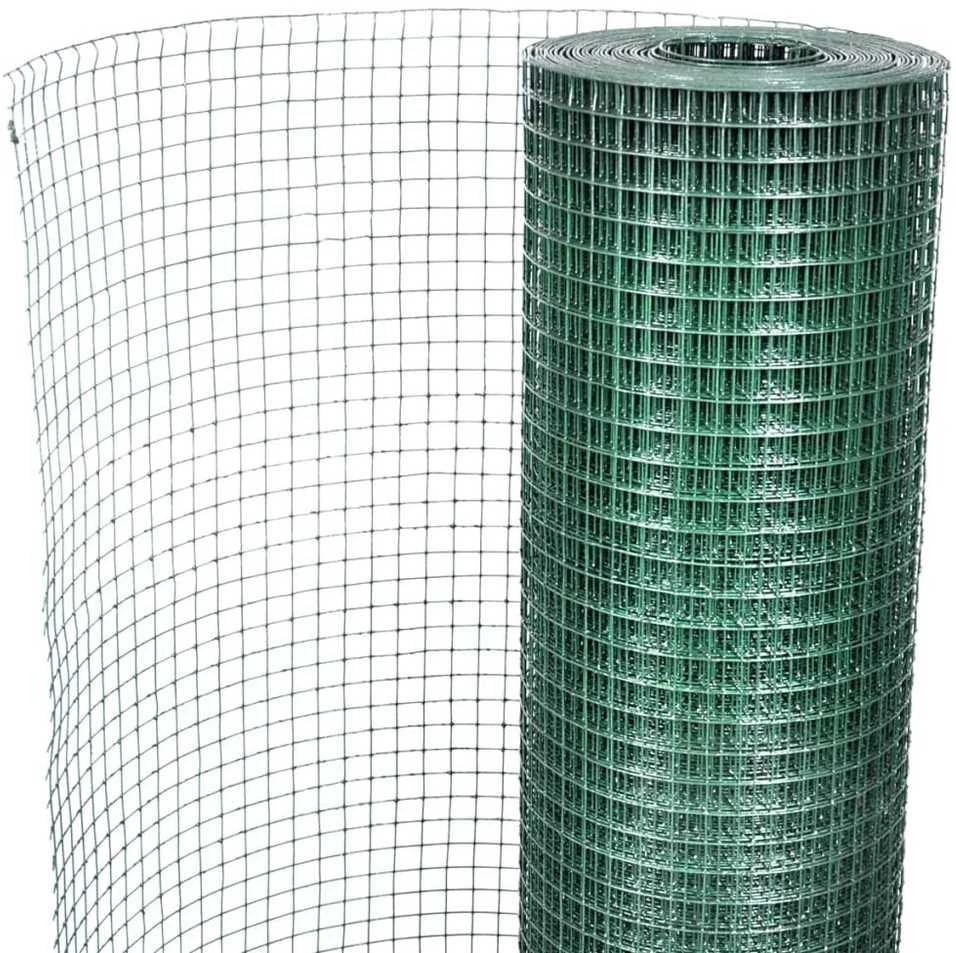 Vielinis tinklas viščiukams su PVC danga, žalias, 25x1m