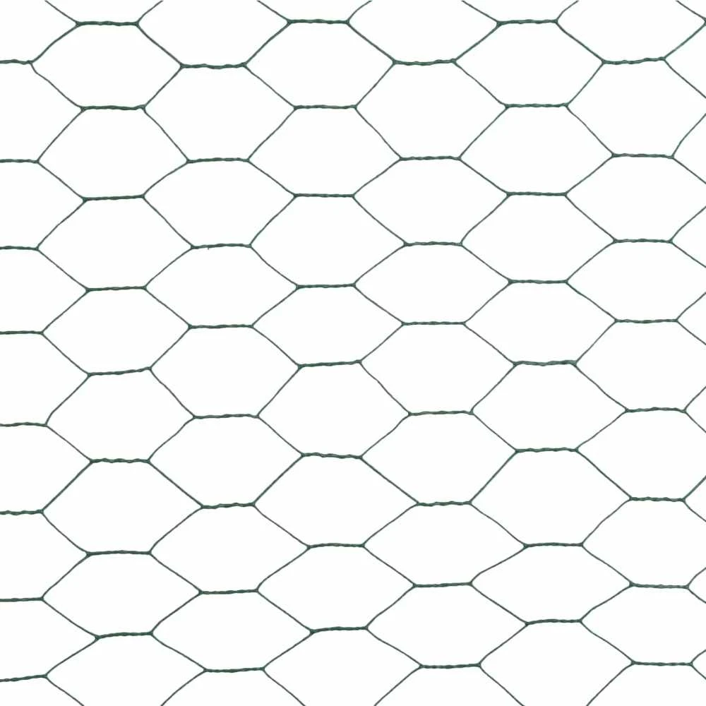 Vielinis tinklas viščiukams su PVC danga, žalias, 25x1,5m