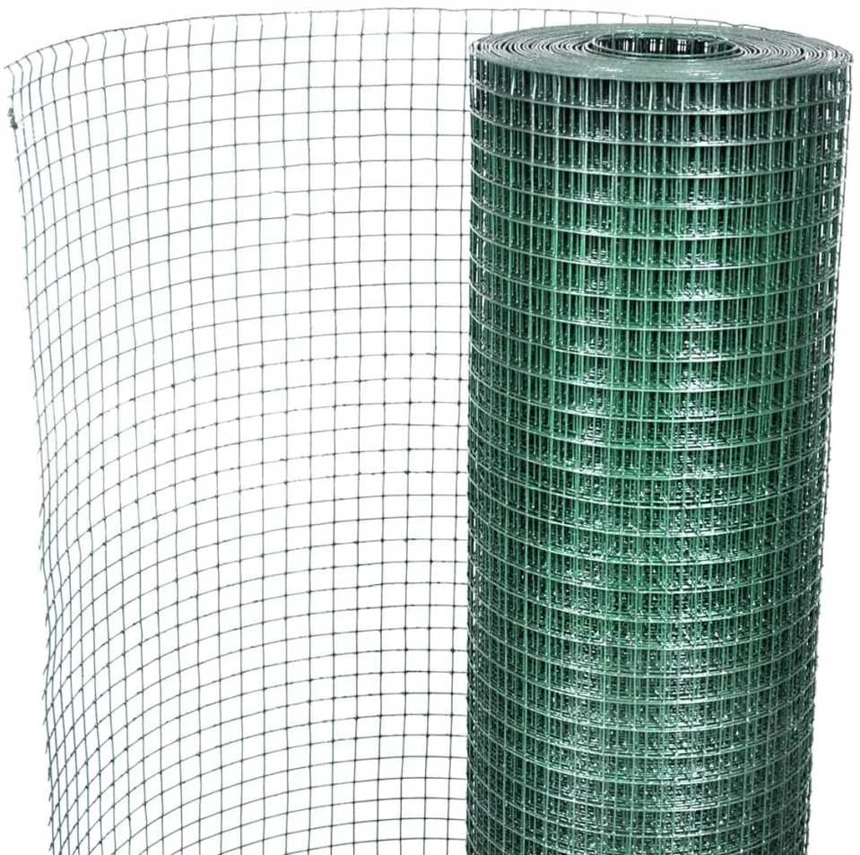 Vielinis tinklas viščiukams su PVC danga, žalias, 25x1m