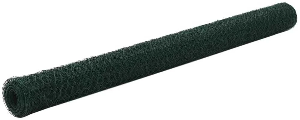 Vielinis tinklas viščiukams su PVC danga, žalias, 25x1,5m