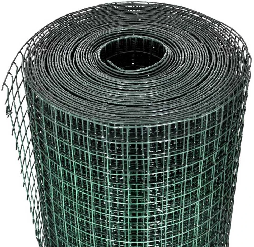 Vielinis tinklas viščiukams su PVC danga, žalias, 25x1m