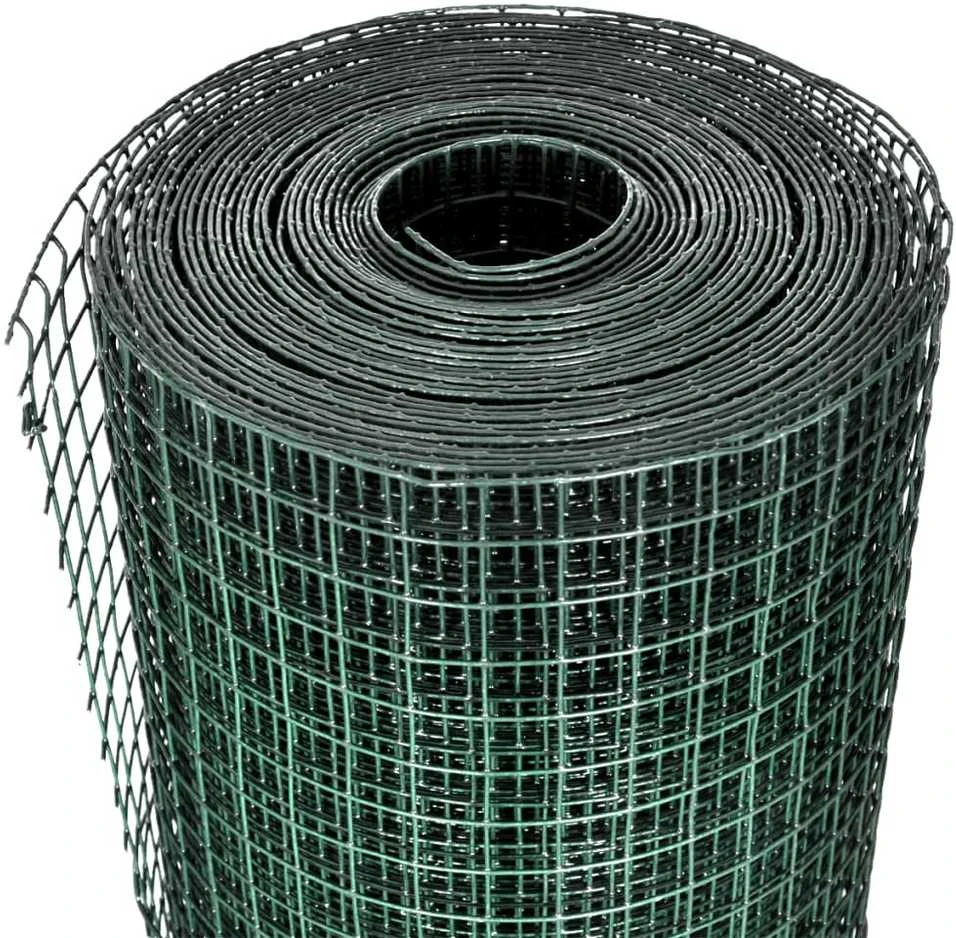Vielinis tinklas viščiukams su PVC danga, žalias, 25x1m