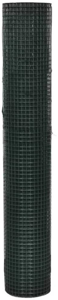 Vielinis tinklas, žalias, 10x1m, cinkuotas ir dengtas PVC
