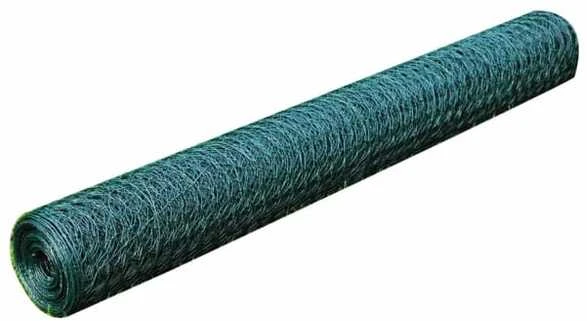 Vielos tinklas, žalias, 25x0,5m, dengtas PVC danga
