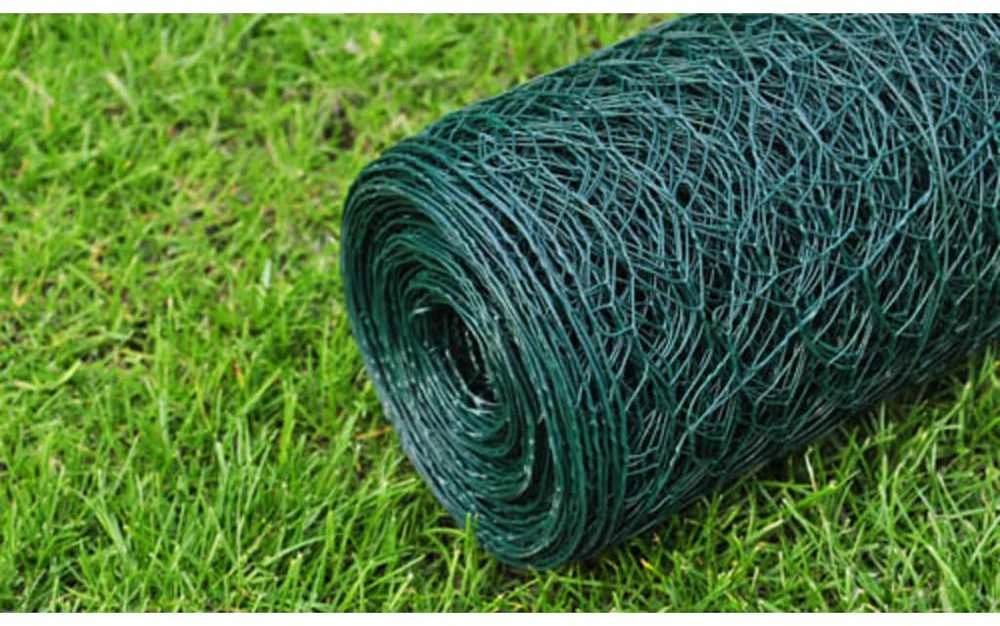 Vielos tinklas, žalias, 25x0,5m, dengtas PVC danga