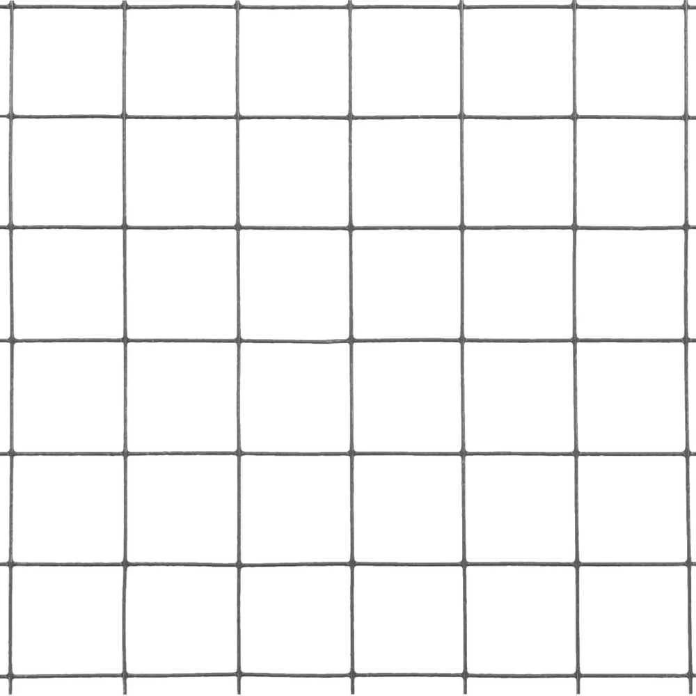 Vielos tinklas su PVC danga, pilkas, 10x0,5m