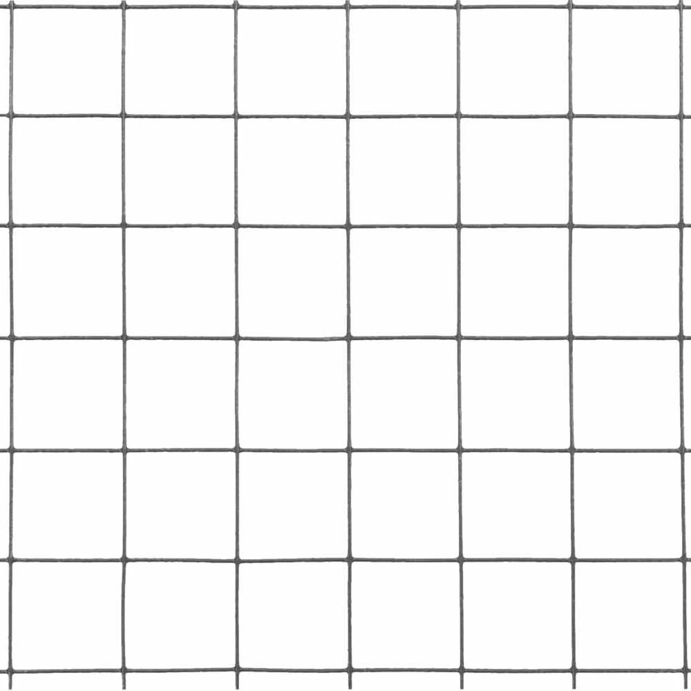 Vielos tinklas su PVC danga, pilkas, 10x0,5m
