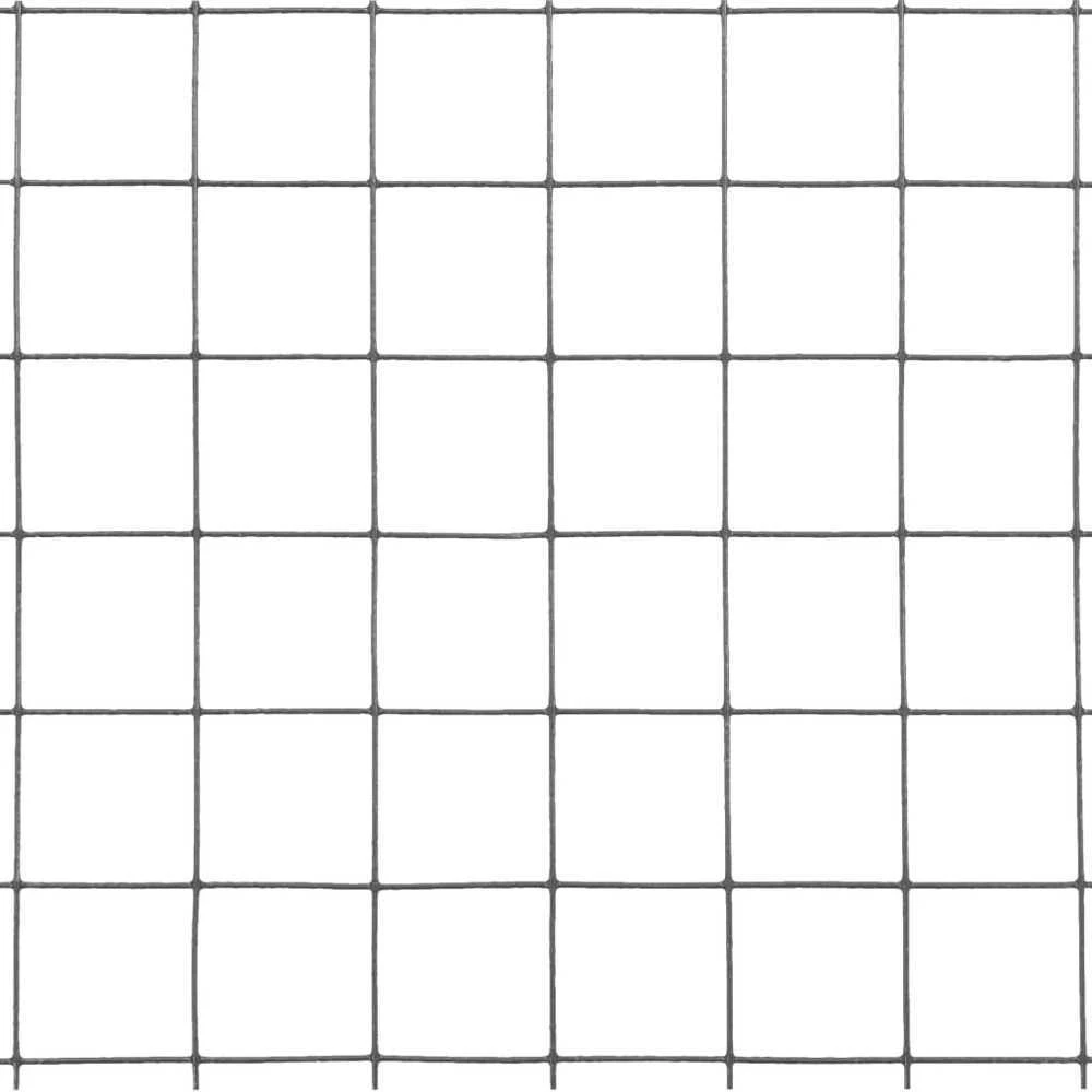 Vielos tinklas su PVC danga, pilkas, 10x1,5m