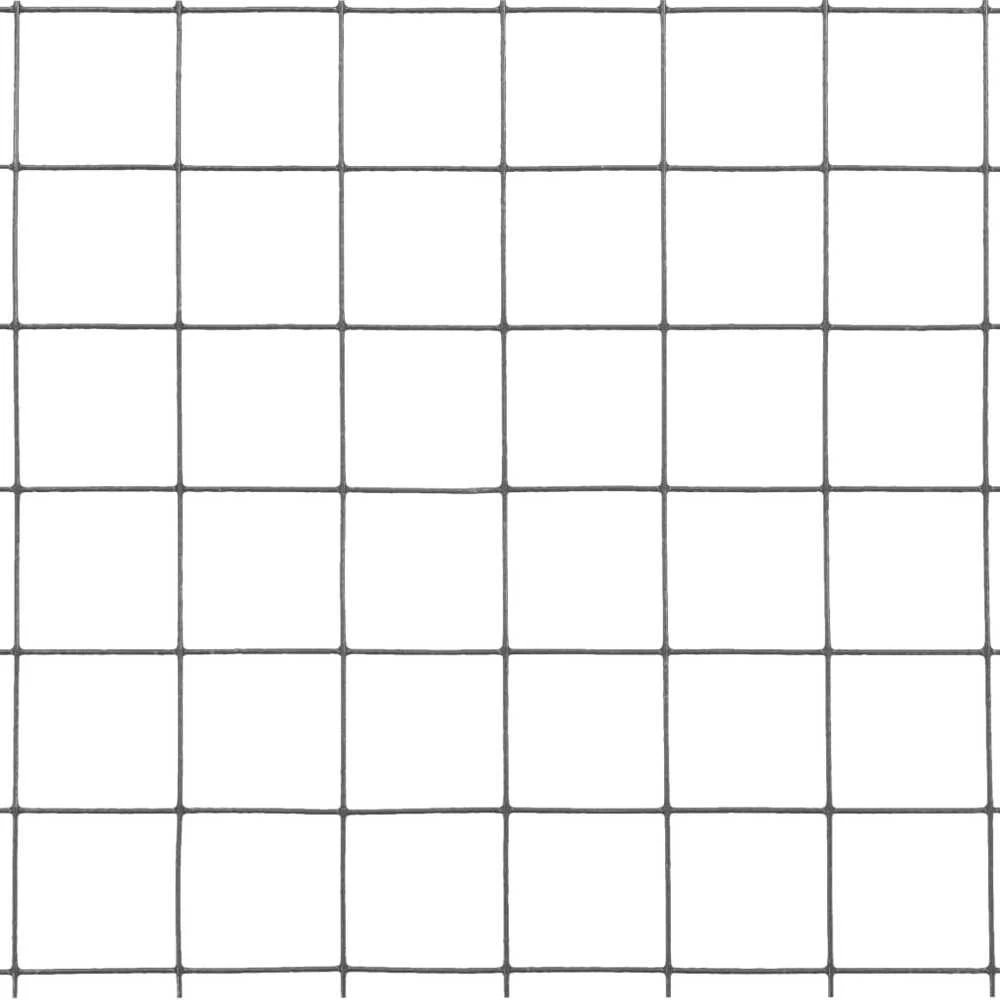 Vielos tinklas su PVC danga, pilkas, 10x1m