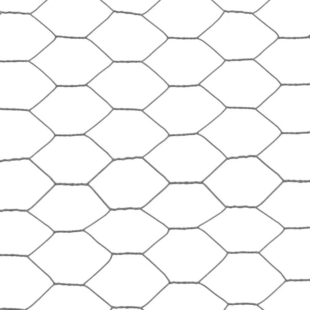 Vielos tinklas su PVC danga, pilkas, 25x1m