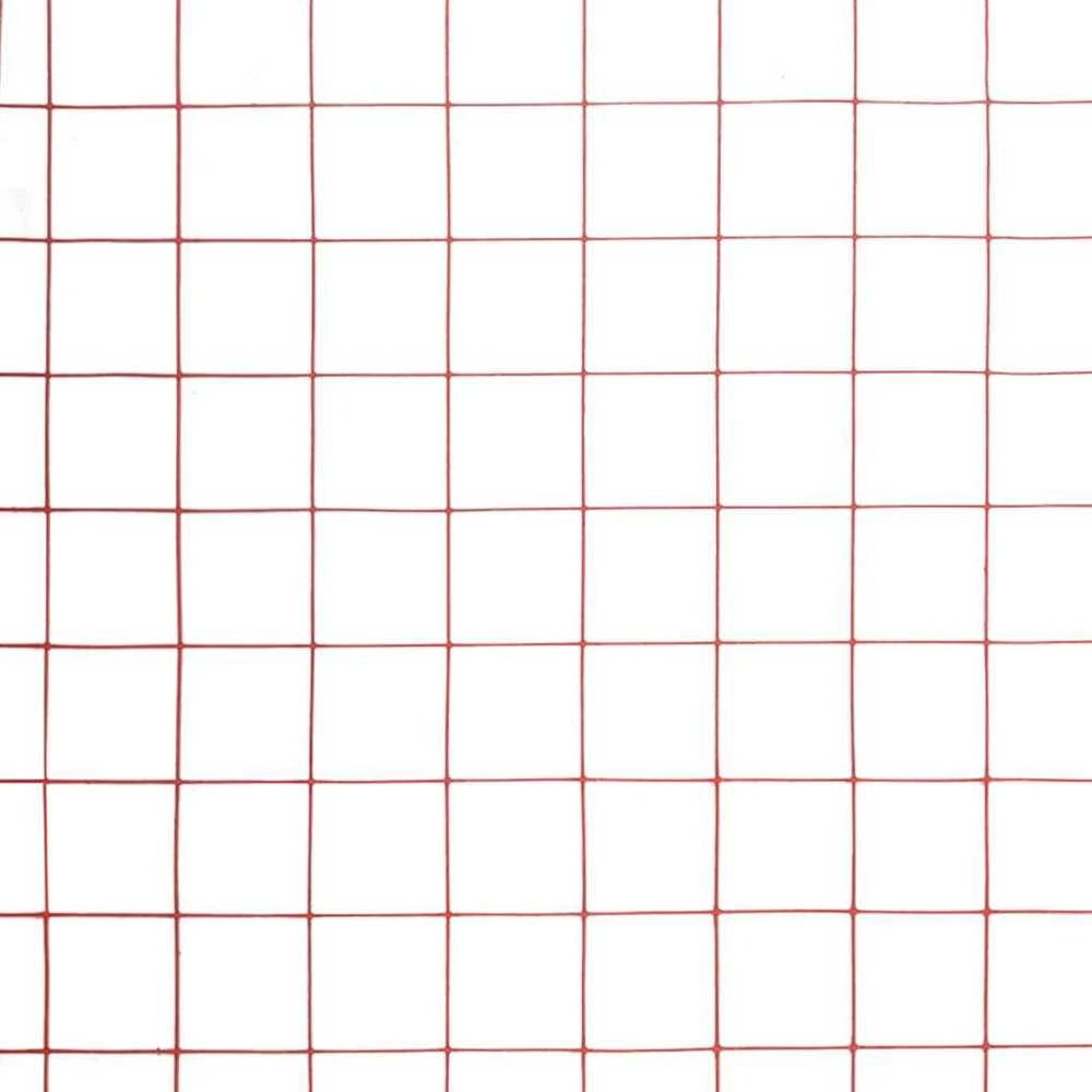 Vielos tinklas su PVC danga, raudonas, 10x1m