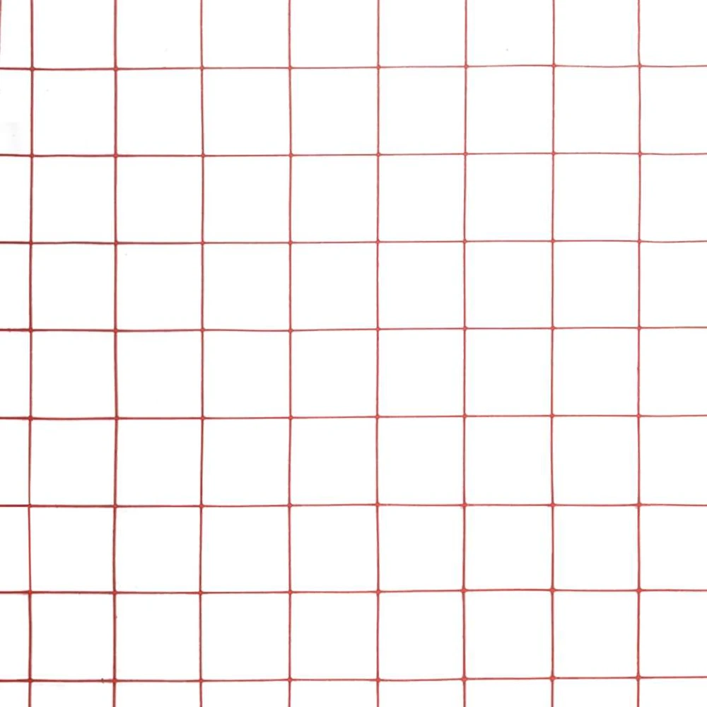 Vielos tinklas su PVC danga, raudonas, 10x1m