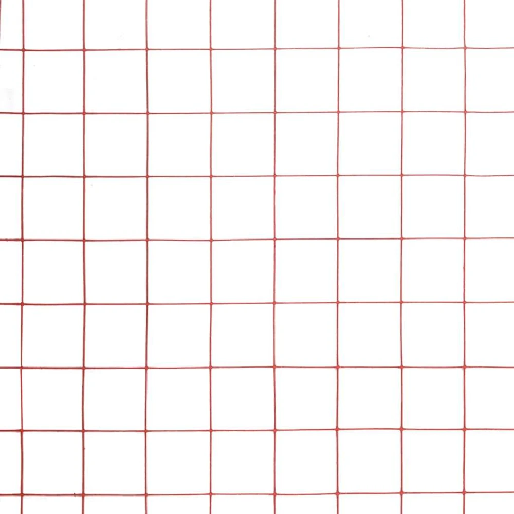 Vielos tinklas su PVC danga, raudonas, 10x1m