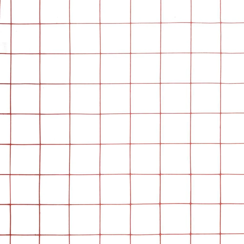 Vielos tinklas su PVC danga, raudonas, 10x1m