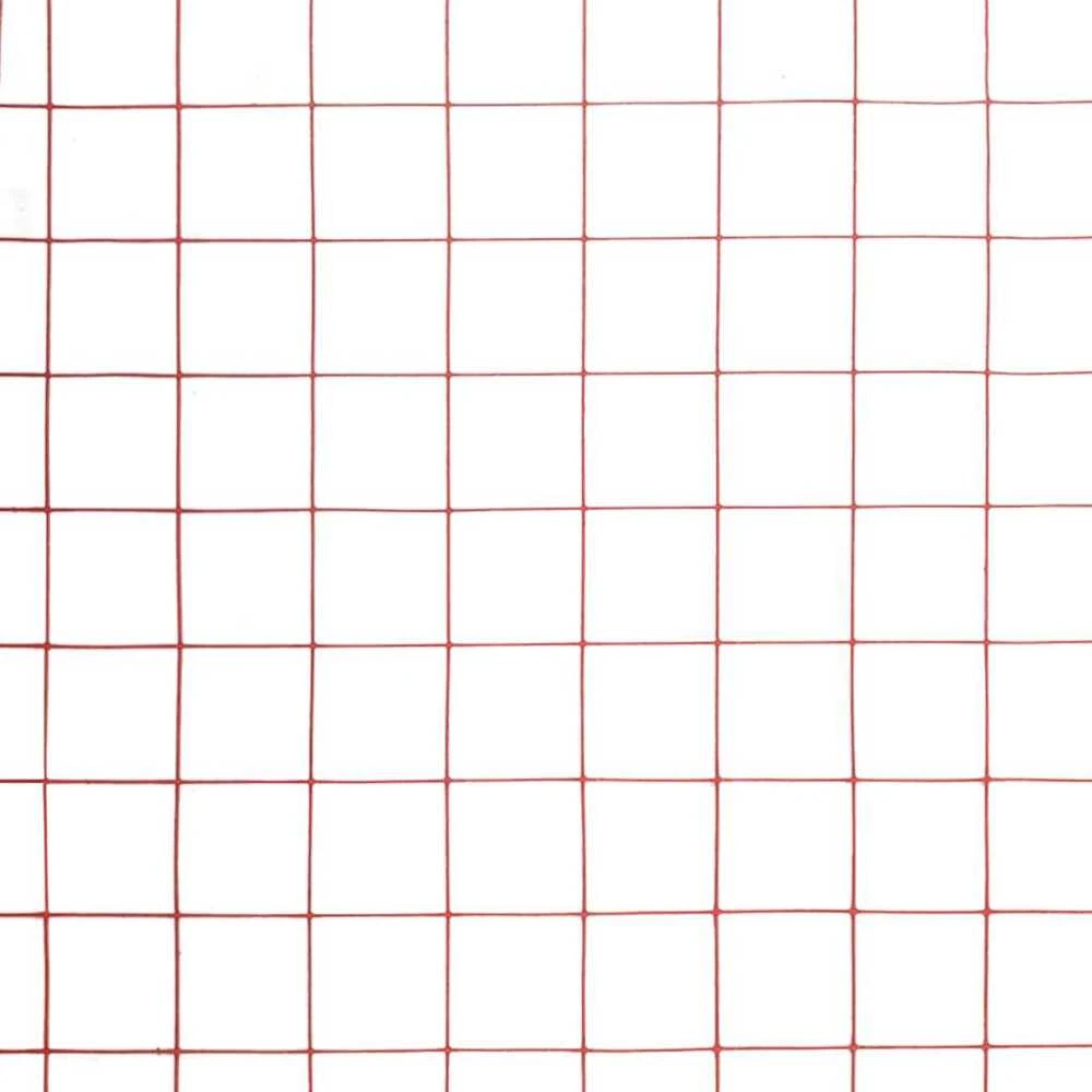 Vielos tinklas su PVC danga, raudonas, 10x1m