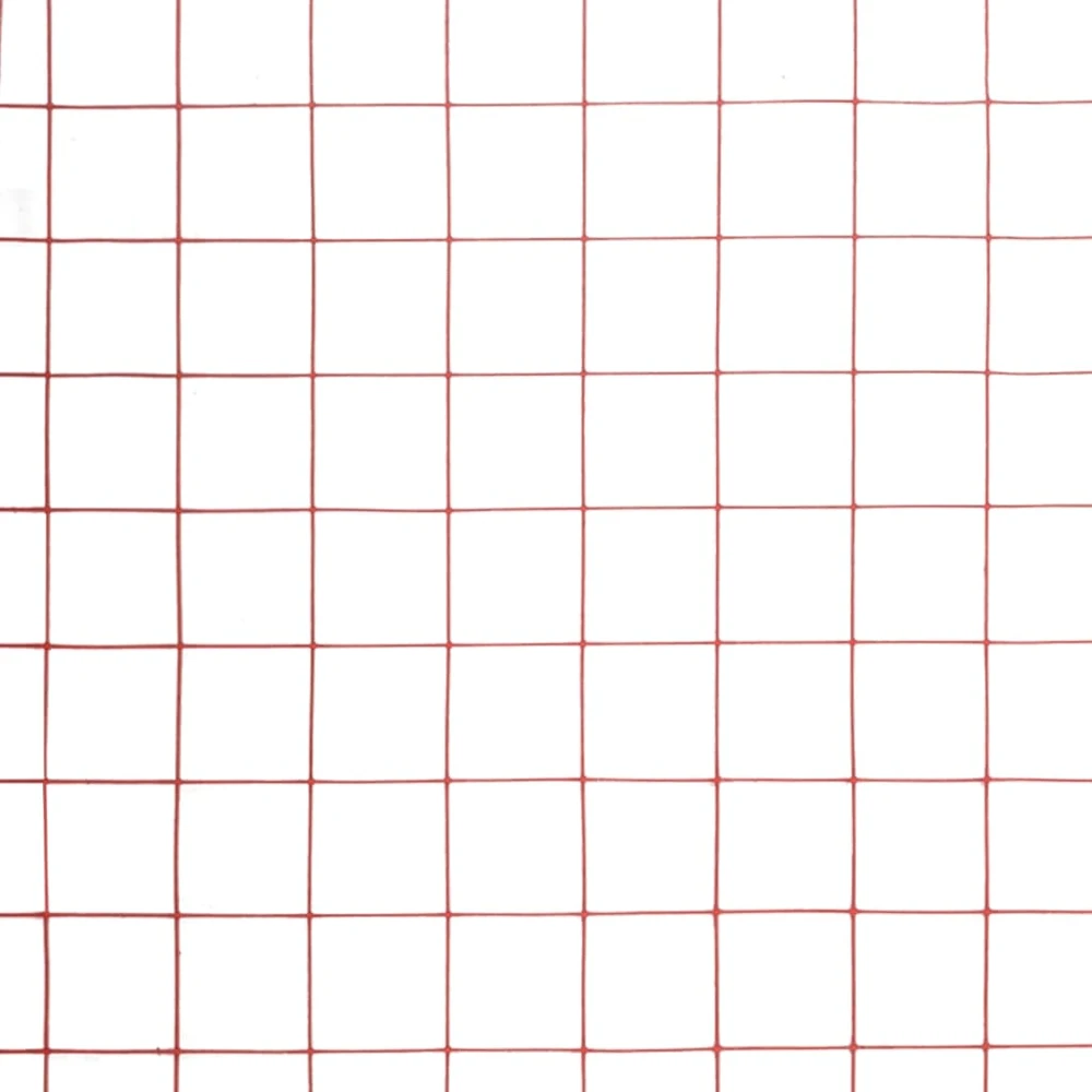 Vielos tinklas su PVC danga, raudonas, 25x0,5m