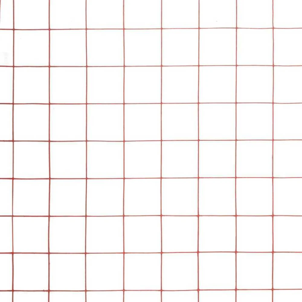 Vielos tinklas su PVC danga, raudonas, 25x0,5m