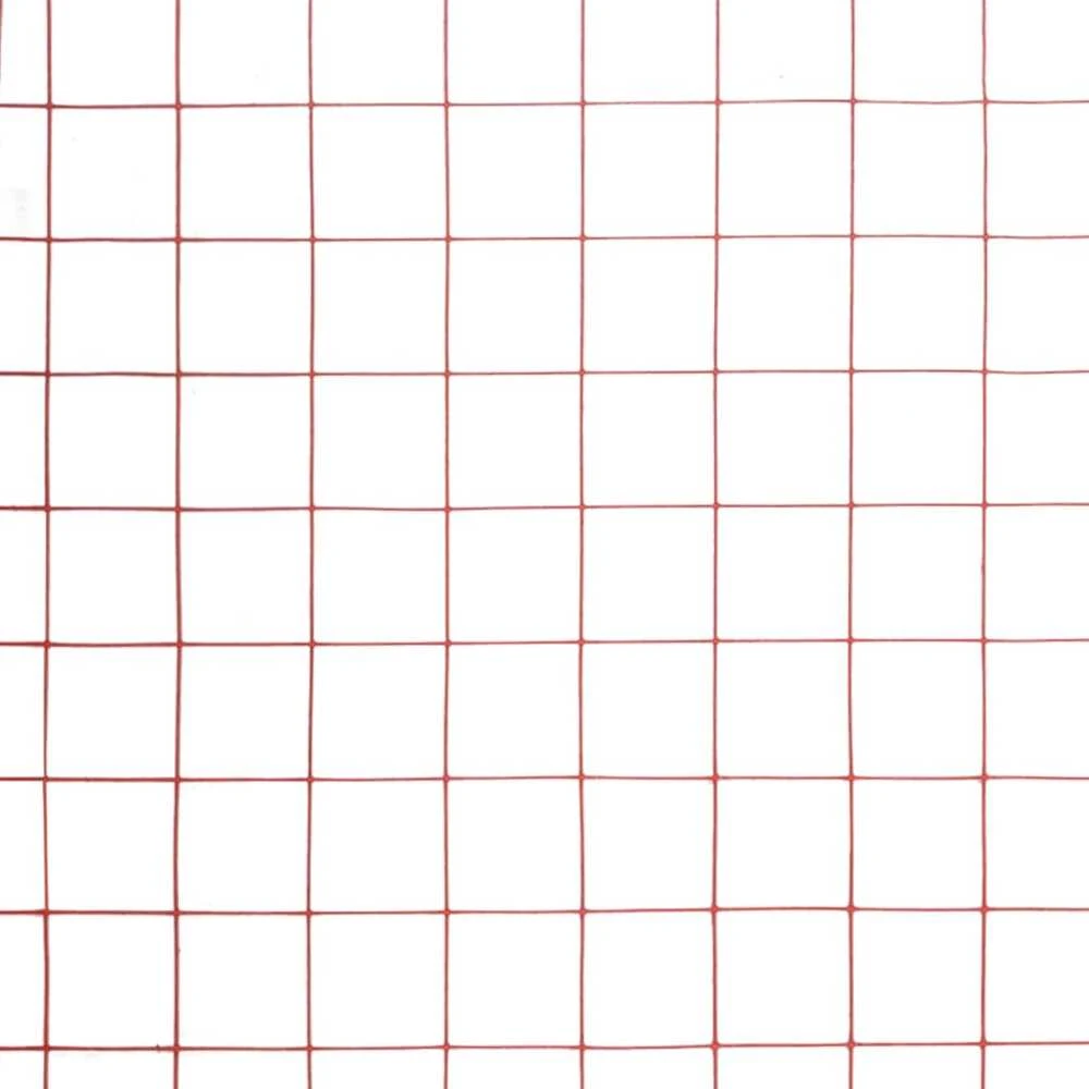 Vielos tinklas su PVC danga, raudonas, 25x1m