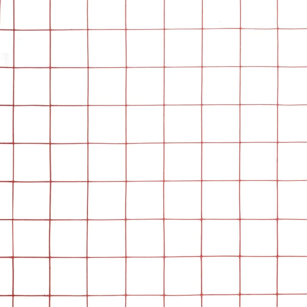 Vielos tinklas su PVC danga, raudonas, 25x1m