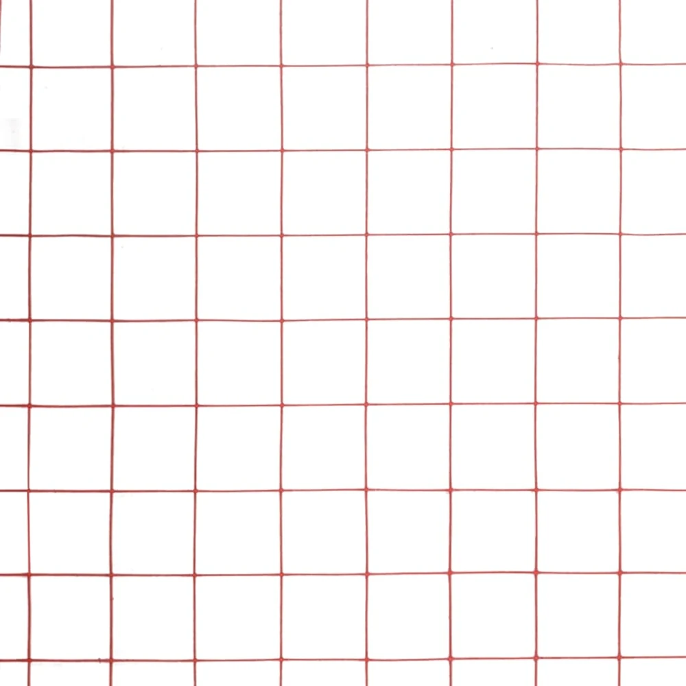 Vielos tinklas su PVC danga, raudonas, 25x1m
