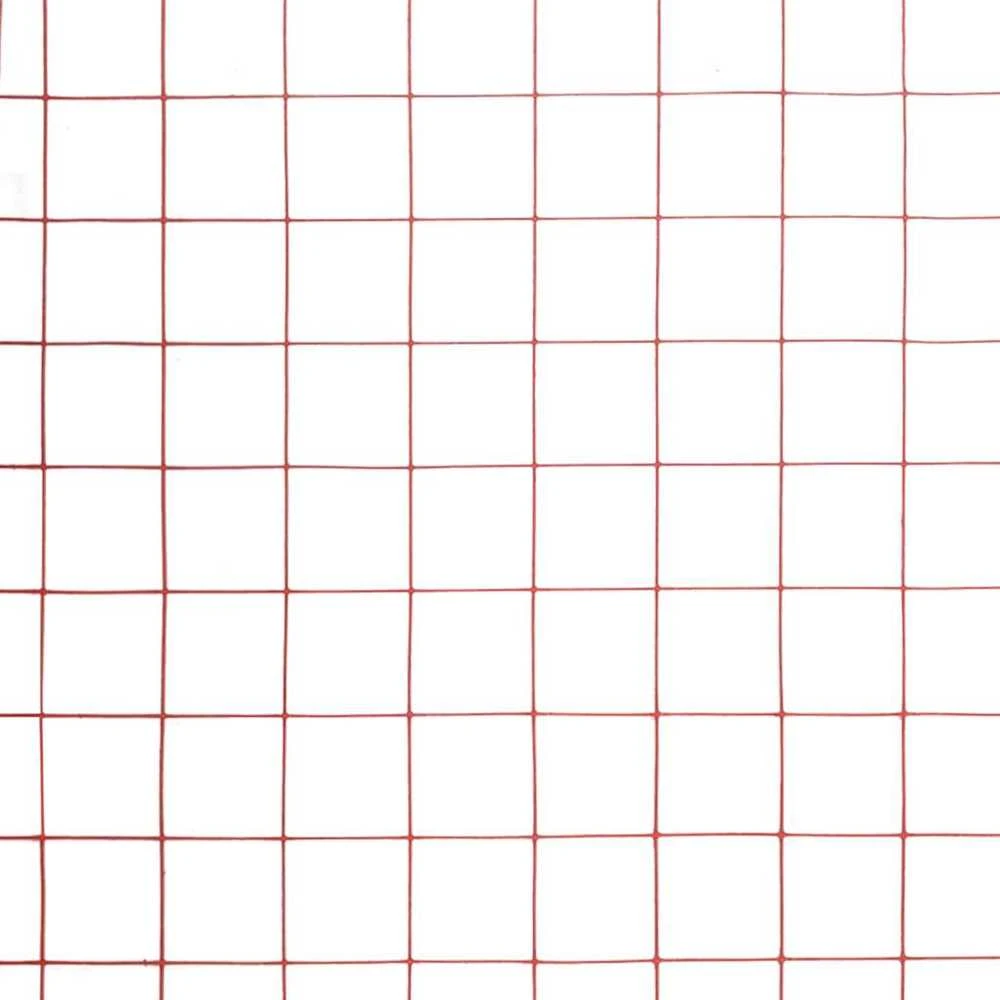 Vielos tinklas su PVC danga, raudonas, 25x1m