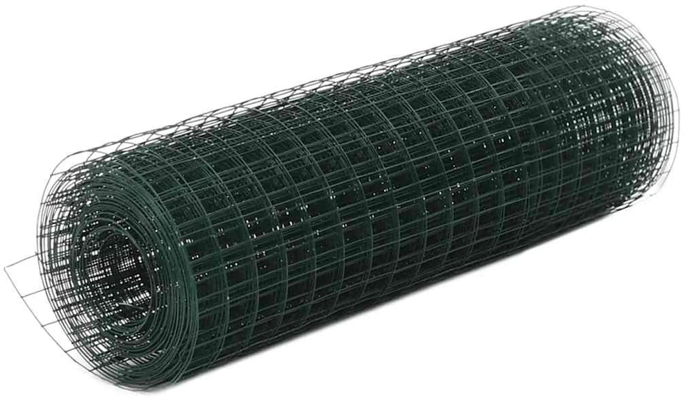 Vielos tinklas su PVC danga, žalias, 10x0,5m