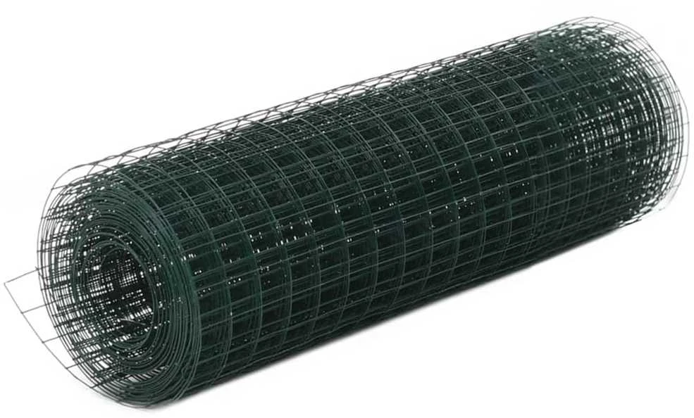 Vielos tinklas su PVC danga, žalias, 10x0,5m