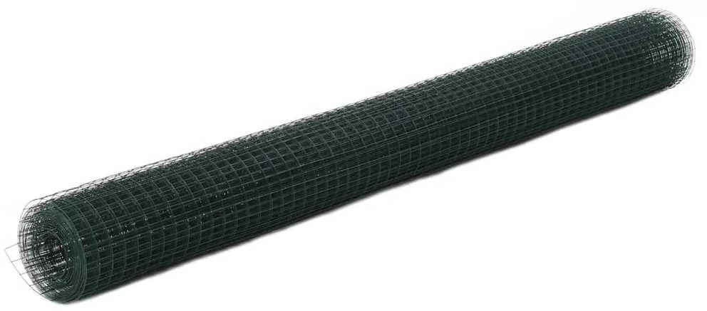 Vielos tinklas su PVC danga, žalias, 10x1,5m