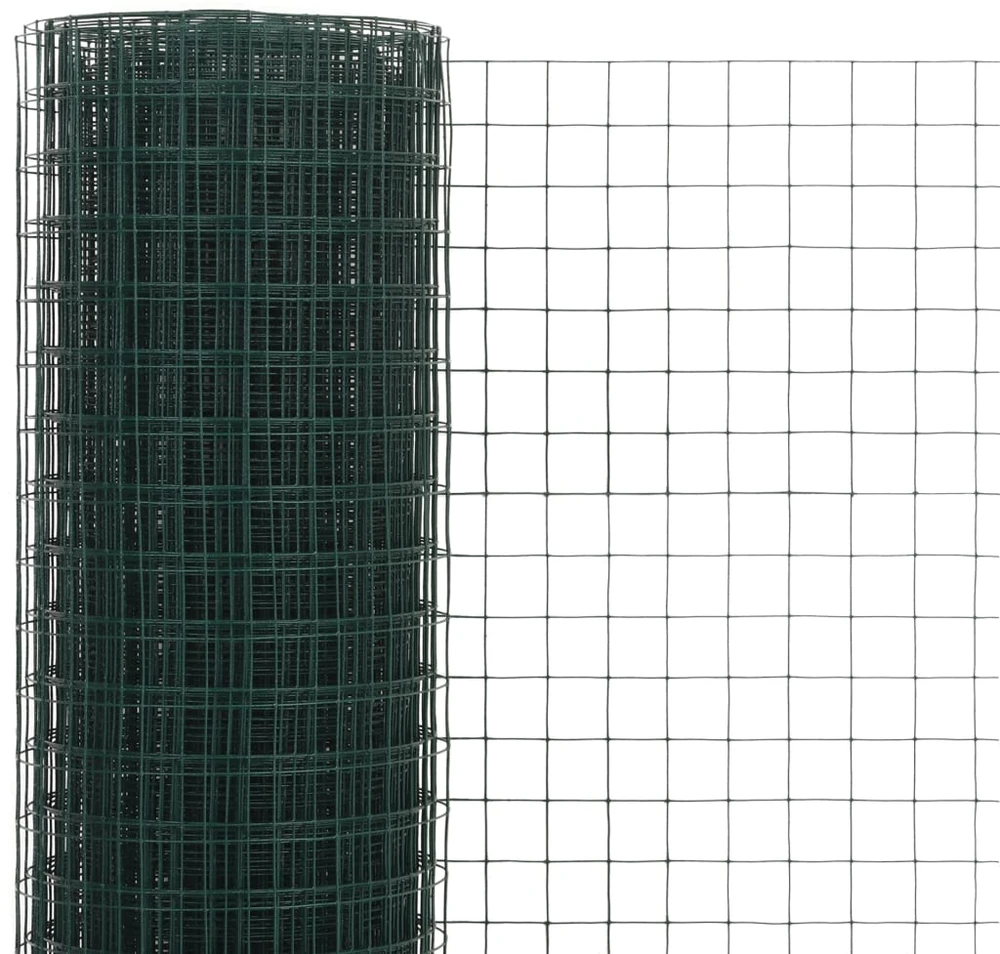 Vielos tinklas su PVC danga, žalias, 10x1,5m
