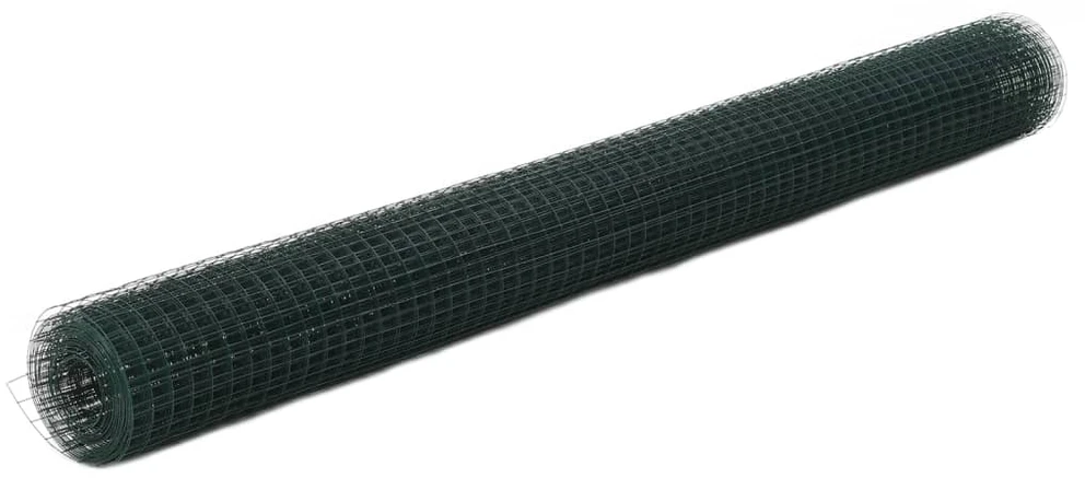 Vielos tinklas su PVC danga, žalias, 10x1,5m