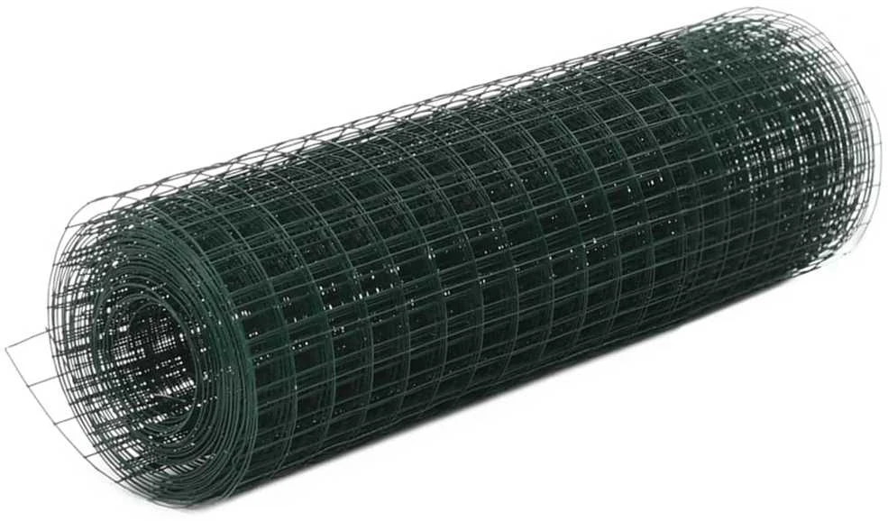 Vielos tinklas su PVC danga, žalias, 25x0,5m