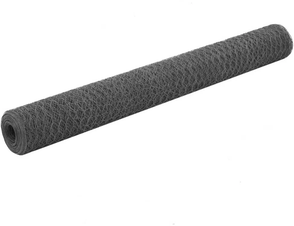 Vielos tinklas višč., pilkas, 25x1,2m, PVC dengtas plienas