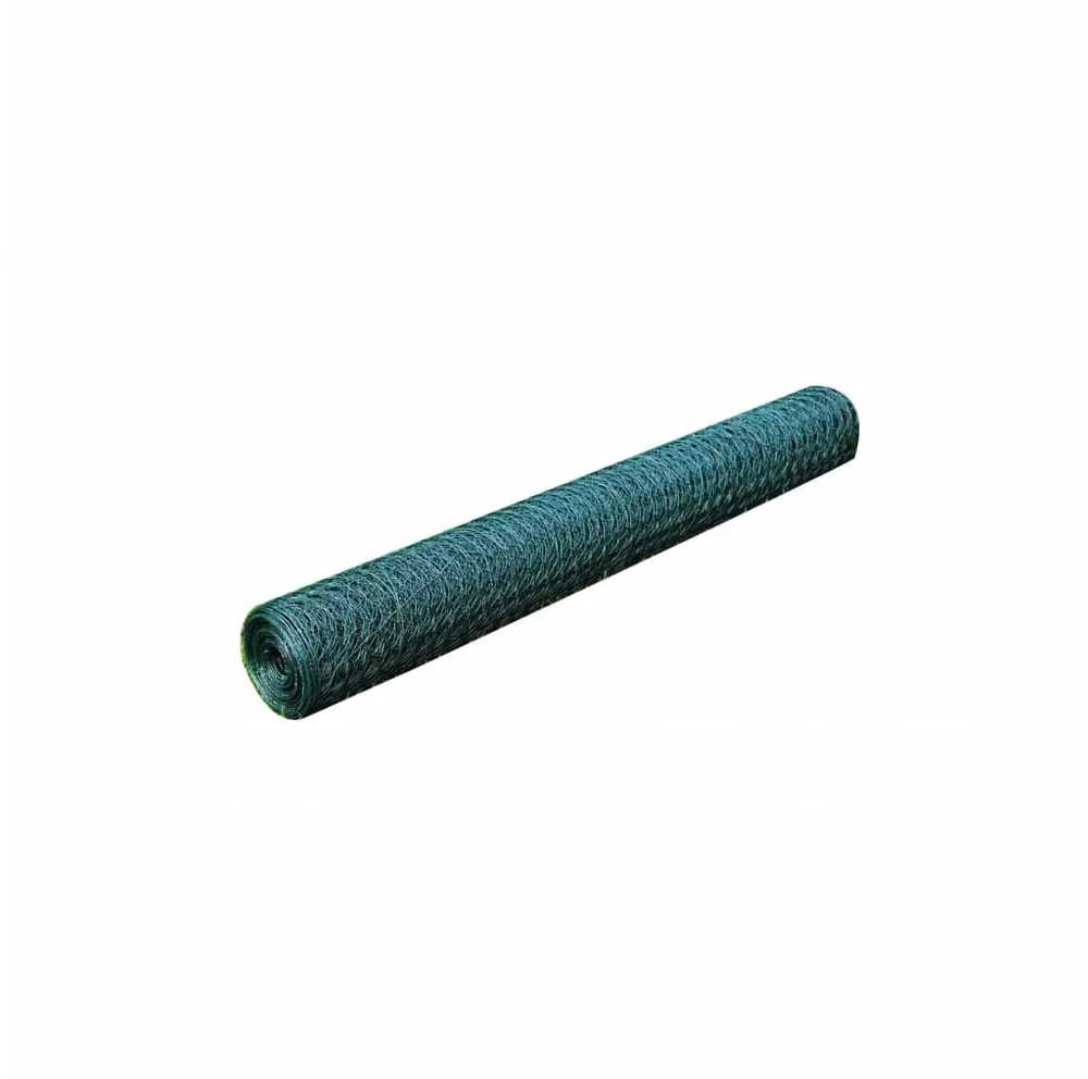 Vielos tinklas, žalias, 25x0,5m, dengtas PVC danga