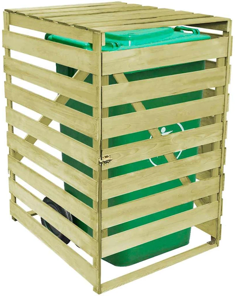 Vienguba konteinerio pastogė, impregnuota mediena, 240l