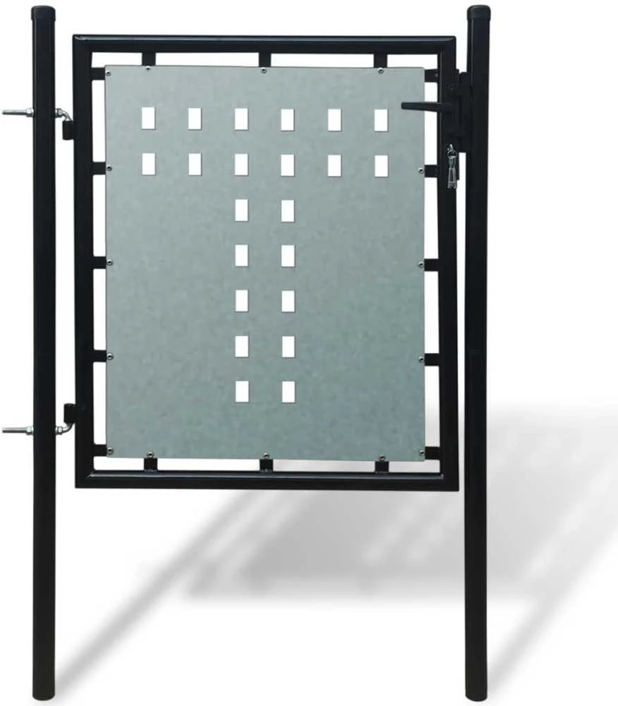 Viengubi vartai, juodos spalvos, 100x125cm