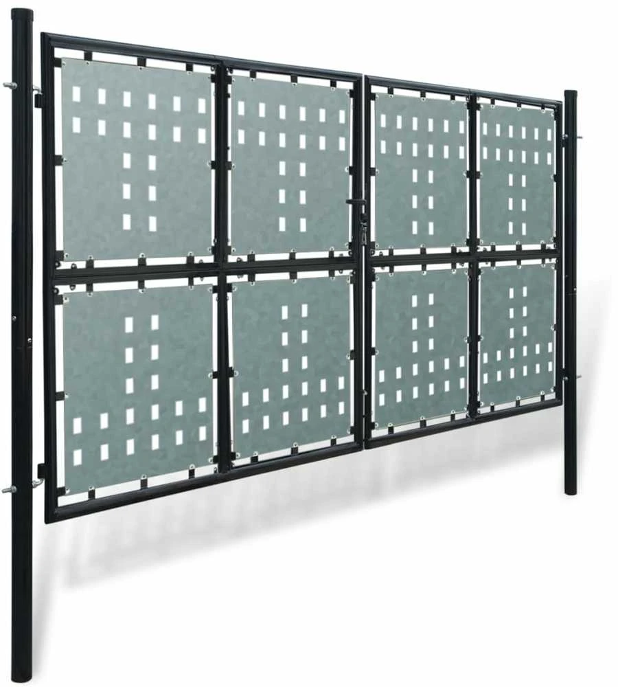 Viengubi vartai, juodos spalvos, 300x200cm