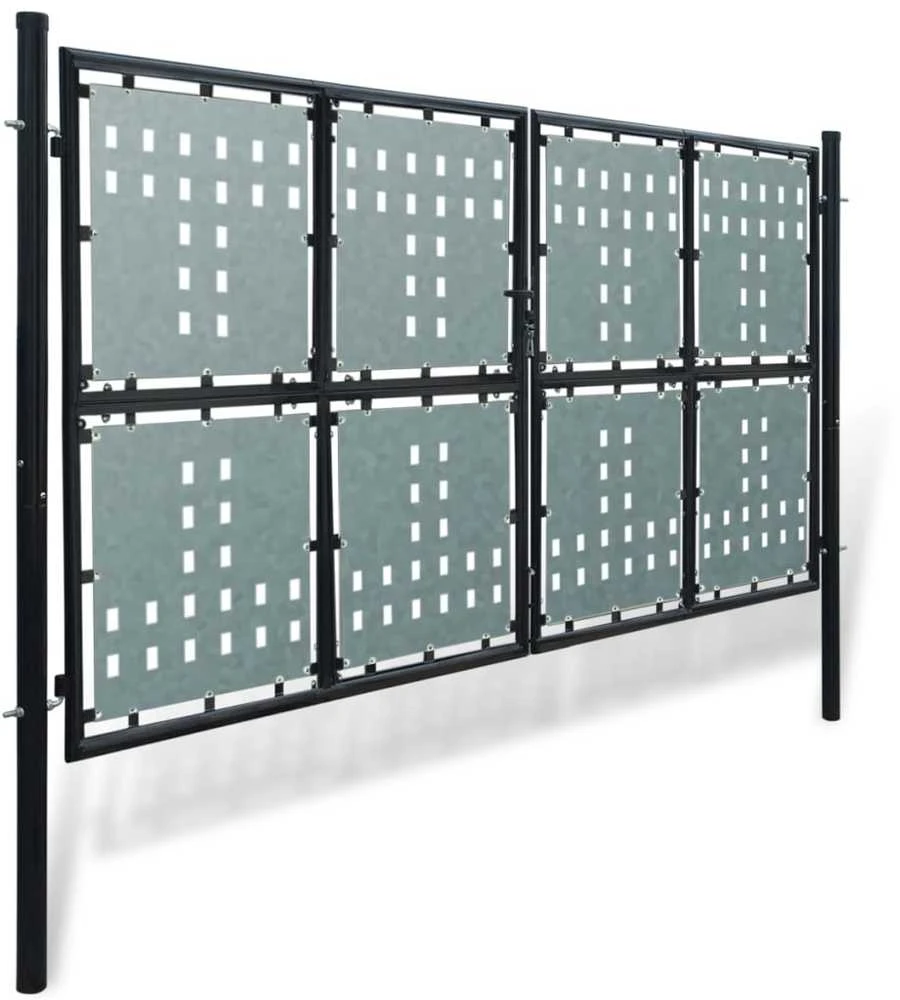 Viengubi vartai, juodos spalvos, 300x200cm