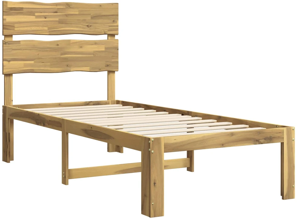 Viengulė lova su galvūgaliu ROSTOCK Balta 75 x 190 cm