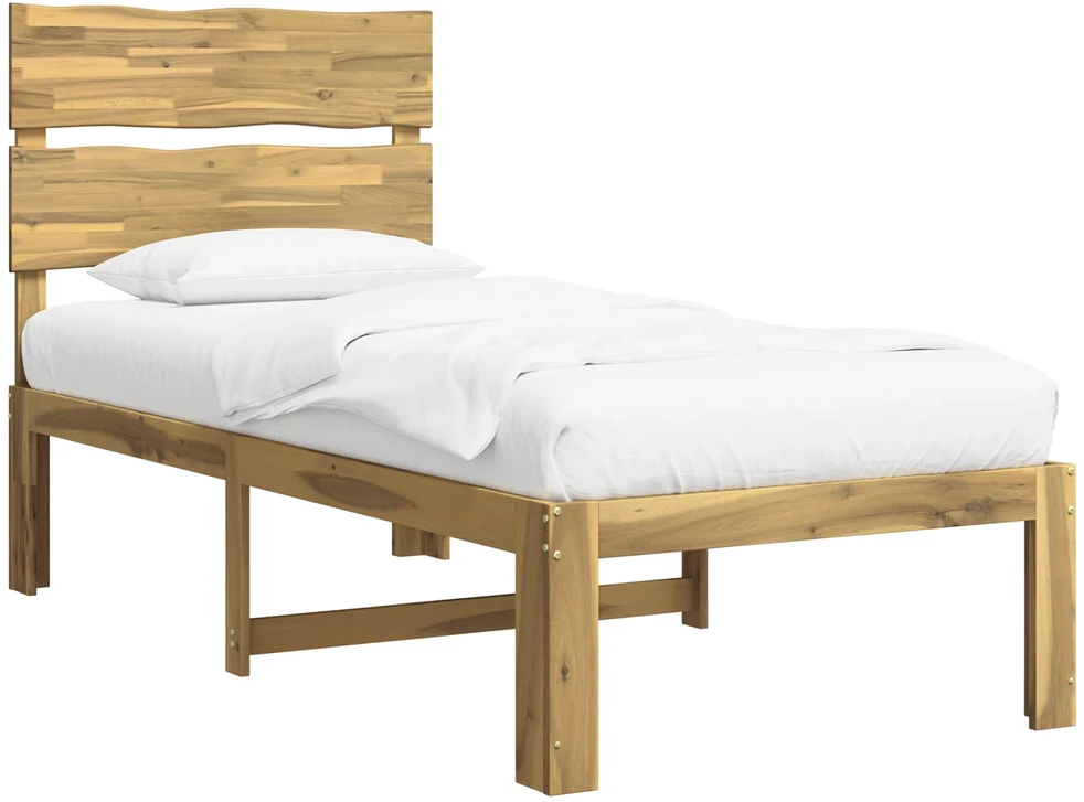 Viengulė lova su galvūgaliu ROSTOCK Balta 75 x 190 cm