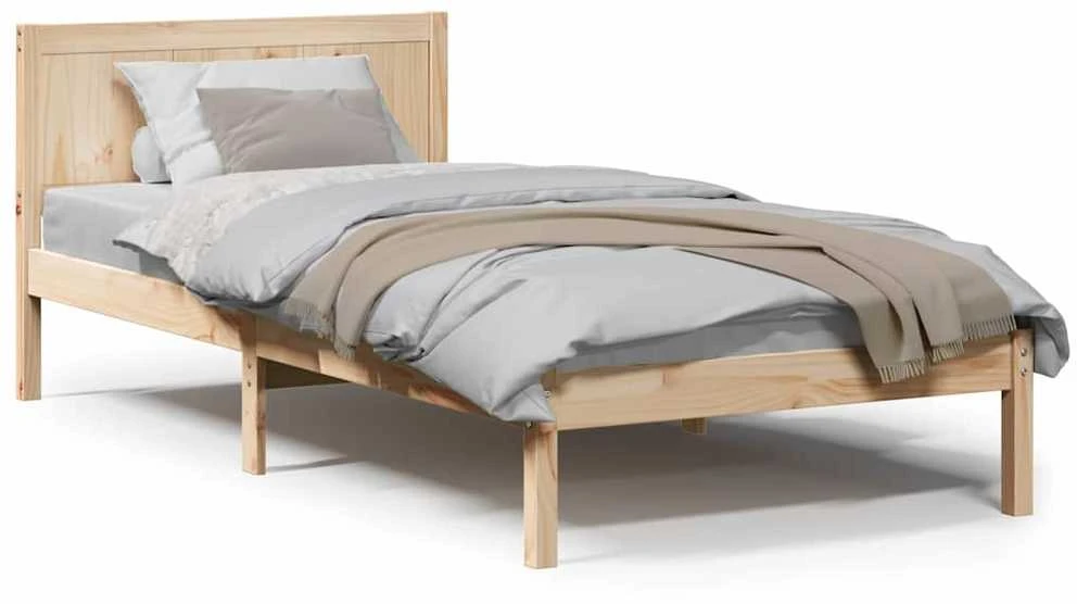 Lova Lovos rėmas Ruda 75 x 190 cm Pušies medienos masyvas