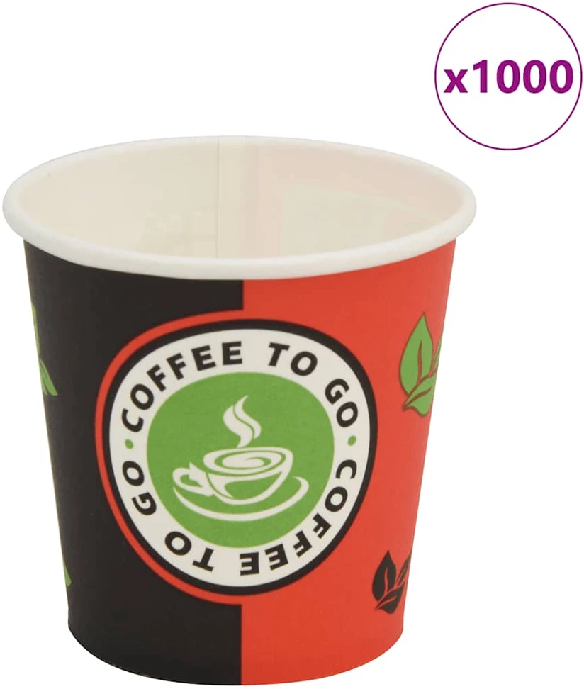 Vienk. kavos puodeliai, 1000 vnt., popieriniai, 120 ml (4 oz)